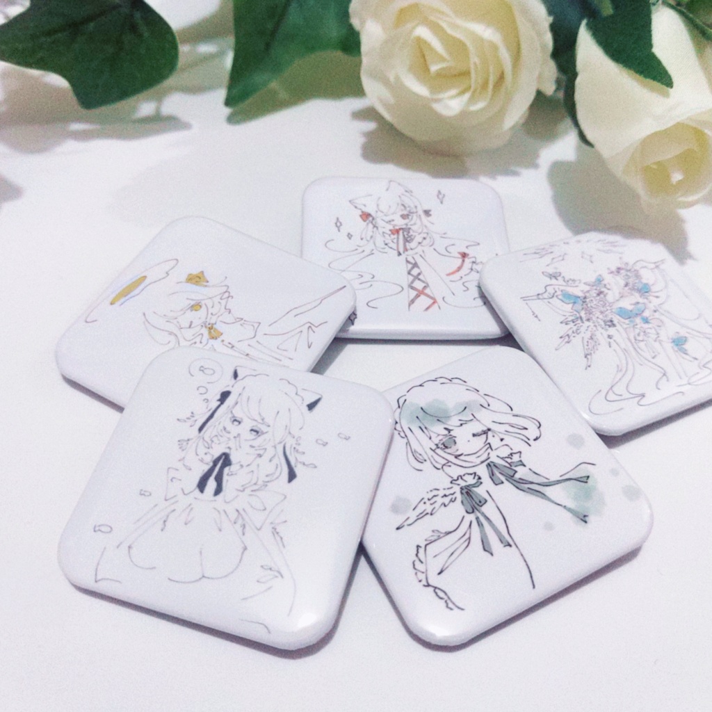 ましかく缶バッジ