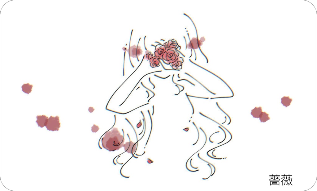 花の少女 メッセージカード