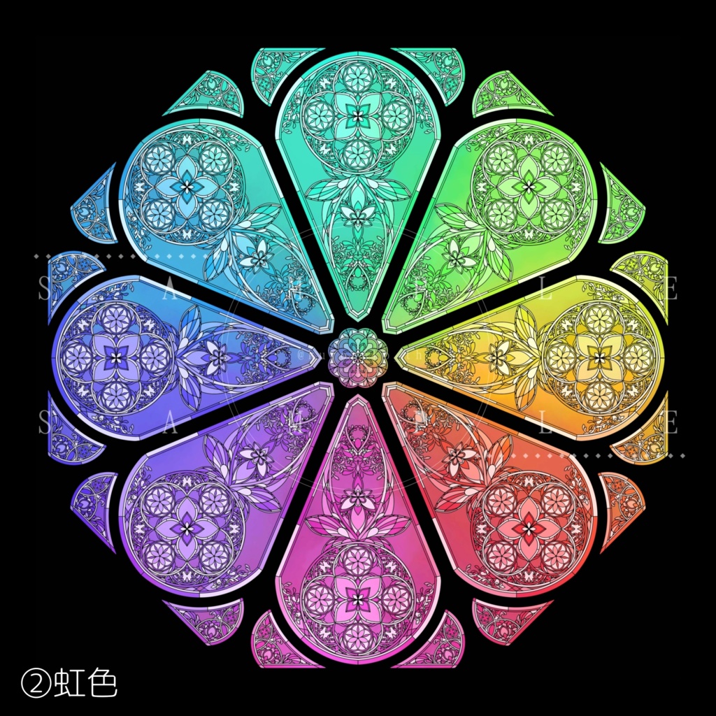 【受注生産】ステンドグラス長傘【送料別】