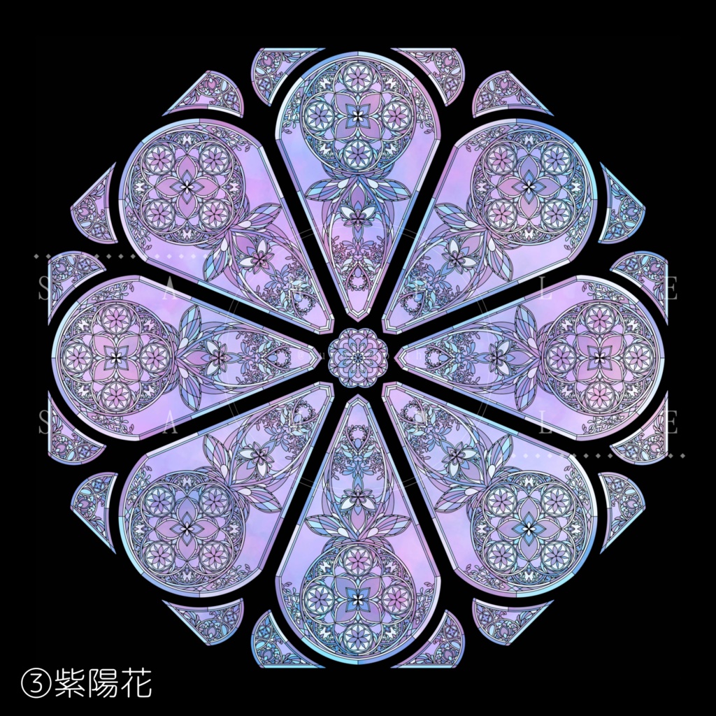 【受注生産】ステンドグラス長傘【送料別】