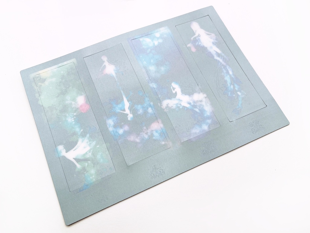 泡沫のクリアしおりセット