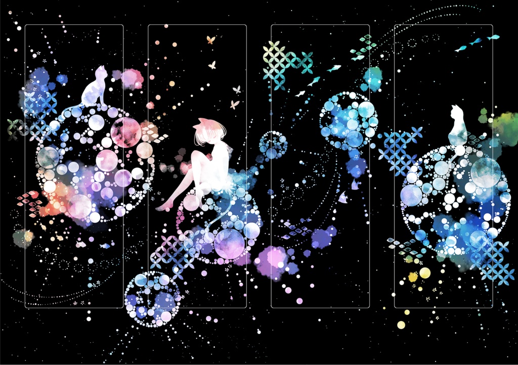 宇宙のクリア栞セット