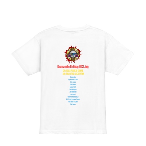 BOOZE N' ROSES2024 Tシャツ ホワイト