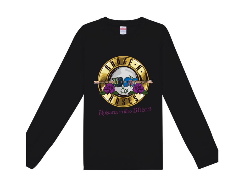 BOOZE N' ROSES 2023 ロングスリーブシャツ　ブラック