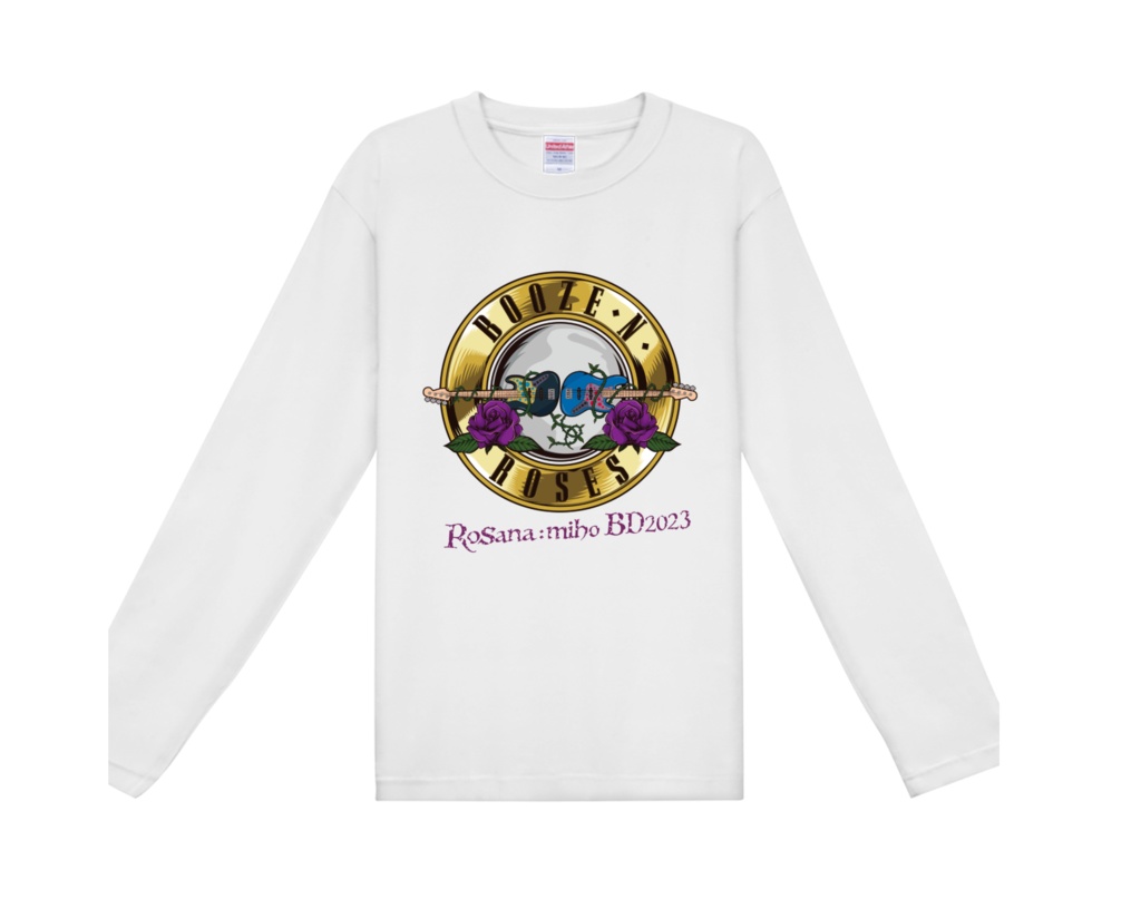 BOOZE N' ROSES 2023 ロングスリーブシャツ　White