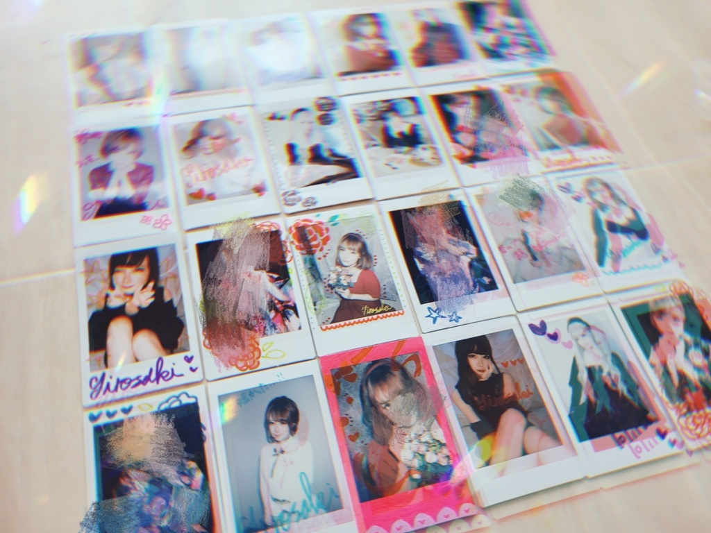 しろさき 直筆イラスト&サイン入り🎨ランダムチェキ６枚セット