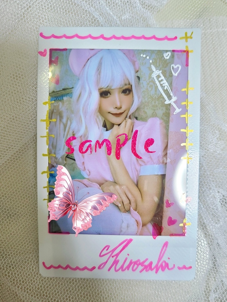 💓ピンクナース&ピンクメイドの2枚セットチェキ💓