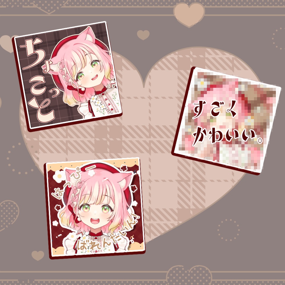 【桃園おむ】バレンタイン缶マグネット