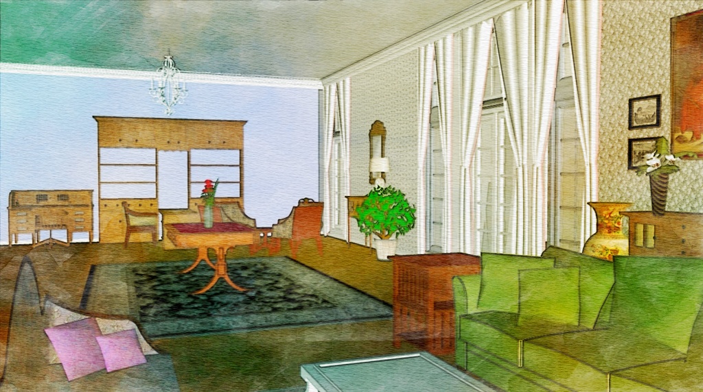 パーシー邸ドローイングルーム(応接室)