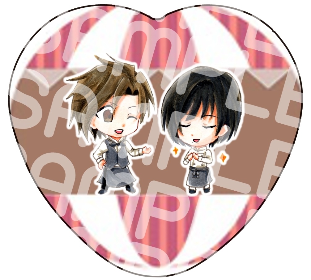 神谷・東雲 Café Paradeハート缶バッジ