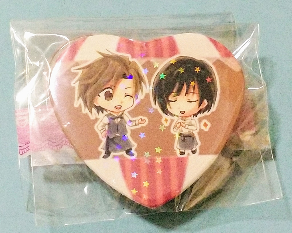 神谷・東雲 Café Paradeハート缶バッジ