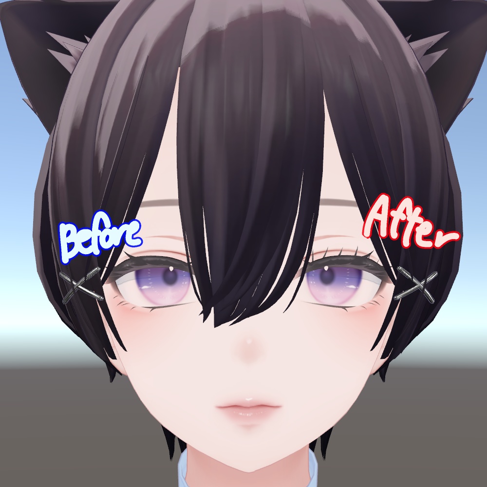 森羅ちゃんの上まつげをバサバサにするやつ【無料】