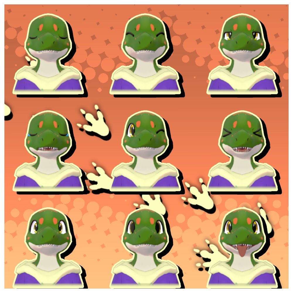 【VRChat想定】ダイノ(Dino)【オリジナル3Dモデル】