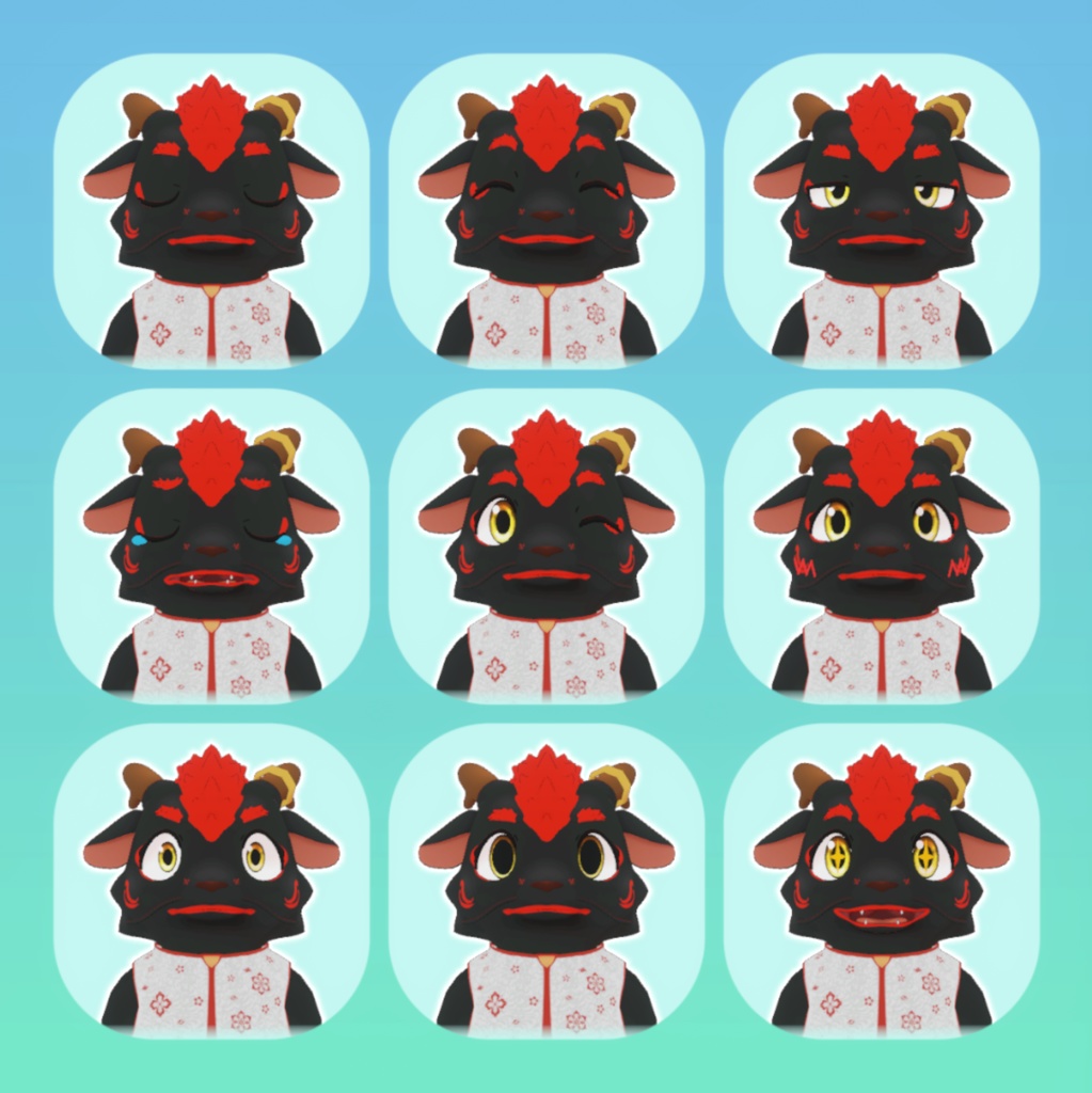 【VRChat想定】小龍(シャオロン)【オリジナル3Dモデル】