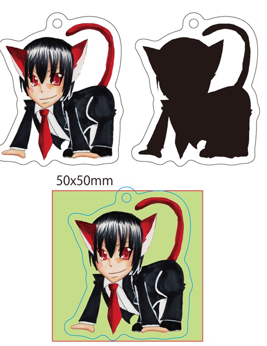 【猫けもっこアクリルキーホルダー】T4~先生のお仕事~