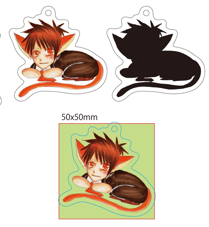 【猫けもっこアクリルキーホルダー】T4~先生のお仕事~