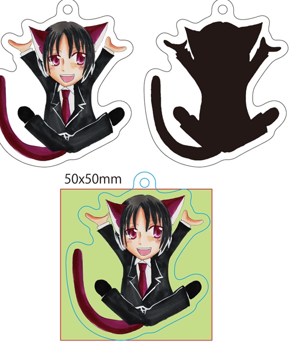 【猫けもっこアクリルキーホルダー】T4~先生のお仕事~