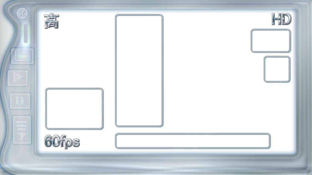 【Vtuber / Aero Glass / SF UI】動画・配信 オーバーレイフレーム・素材