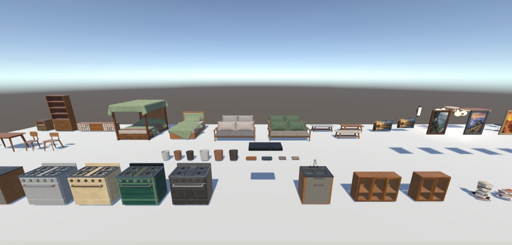 【VRChat】Linluo’s Furniture Pack Vol.1(全89点)