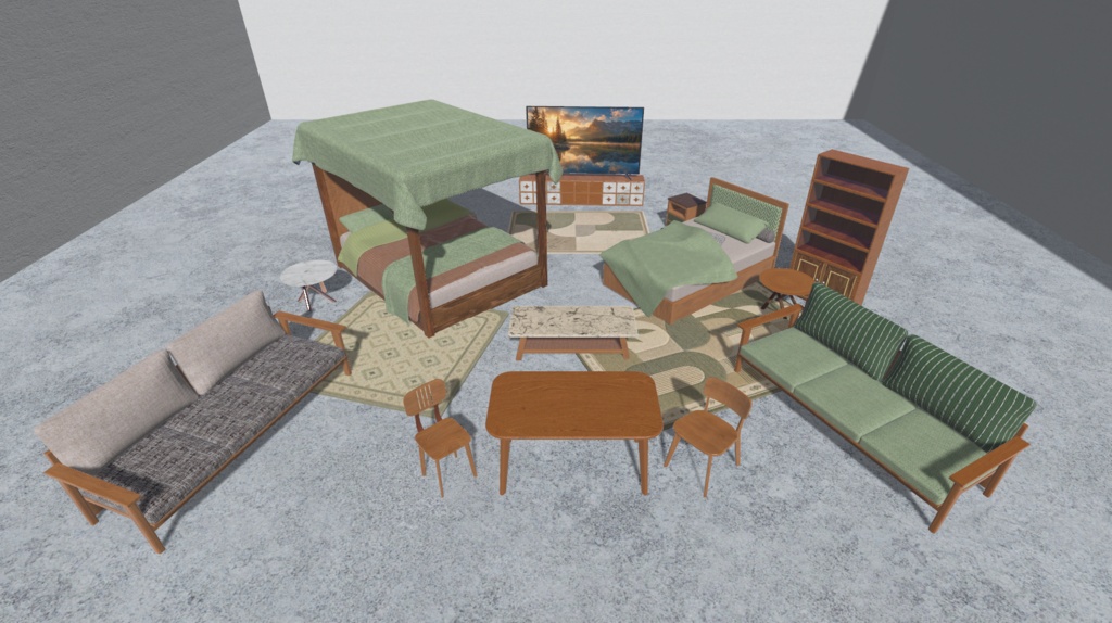【VRChat】Linluo’s Furniture Pack (全114点)
