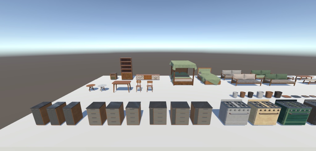 【VRChat】Linluo’s Furniture Pack Vol.1(全89点)