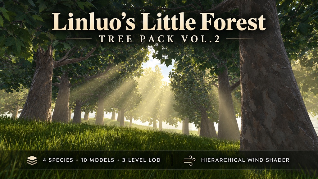 Linluo’s Little Forest – Tree Pack Vol.2 | 3D Tree Assets