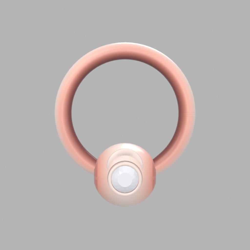 【無料】CBRピアス 3Dアクセサリー素材（FBX＋PMX同梱）VRM/MMD向け [D3W-AC-001]