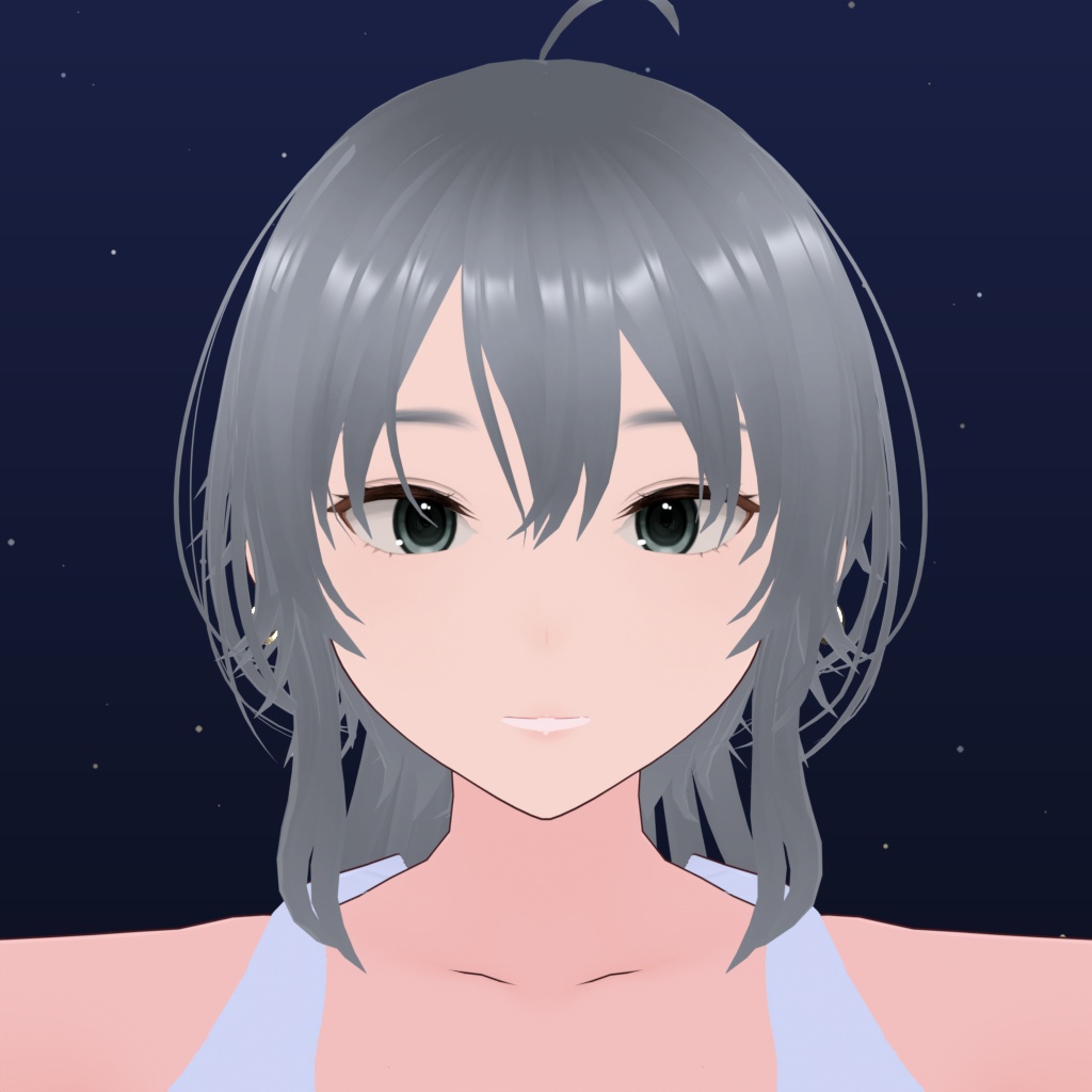 【三日月と星のピアス】Moonlit Wayfinder|VRM・VRChat・MMD対応の3Dアクセサリー素材【無料お試し版あり/完全版は揺れ対応FBX+PMX/要Unity設定】