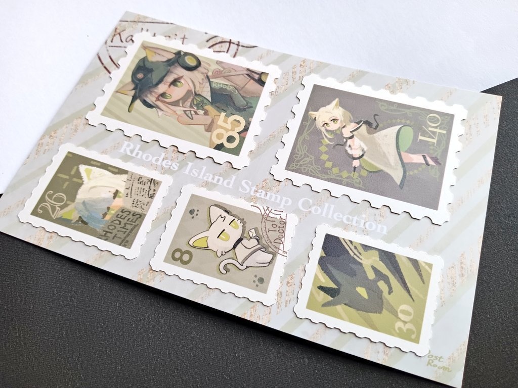 切手風ステッカーセット