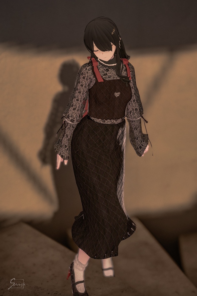 【複数アバター対応】mellow lady eau de toilette.【3D衣装モデル】