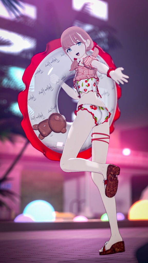 【複数アバター対応】sugar float swimwear【3D衣装モデル】