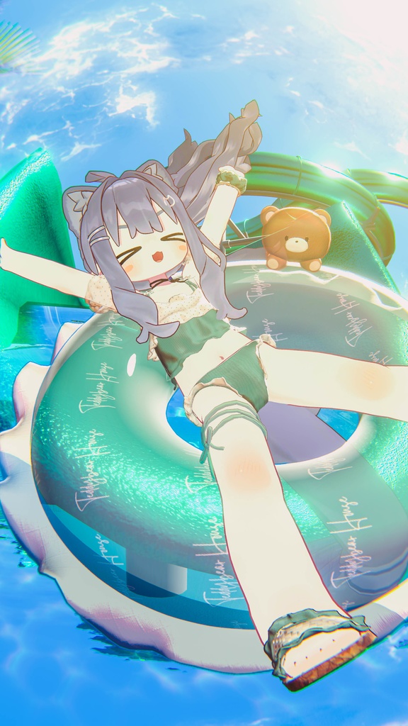 【複数アバター対応】sugar float swimwear【3D衣装モデル】