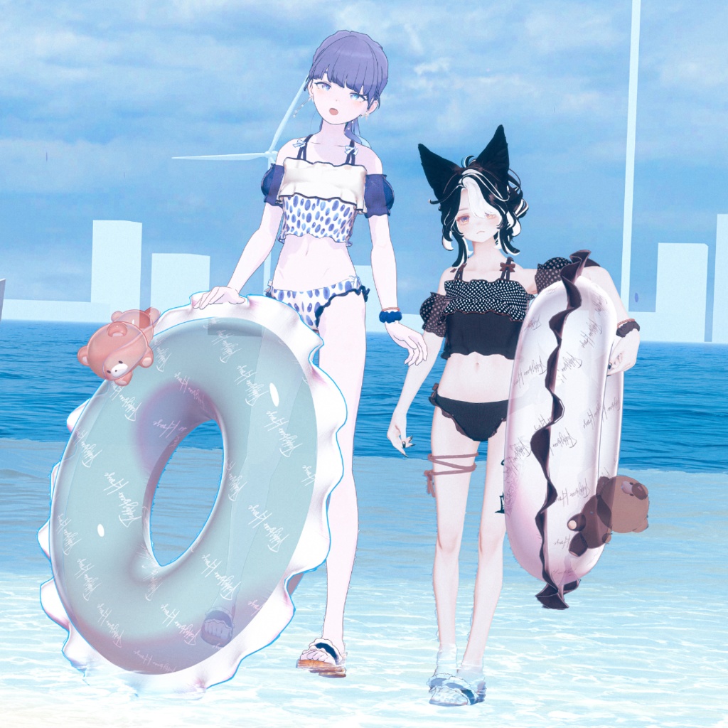 【撮影用3D小物】Teddybear swimring