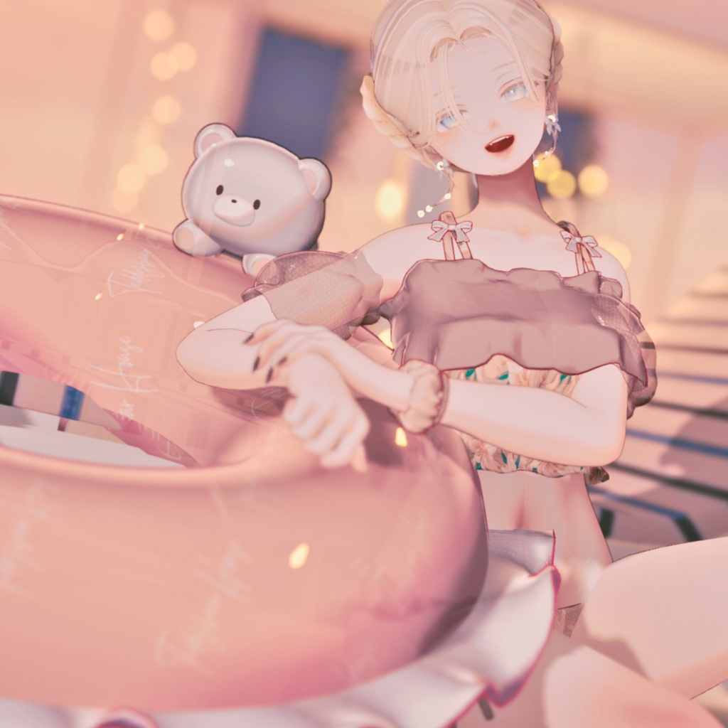【撮影用3D小物】Teddybear swimring