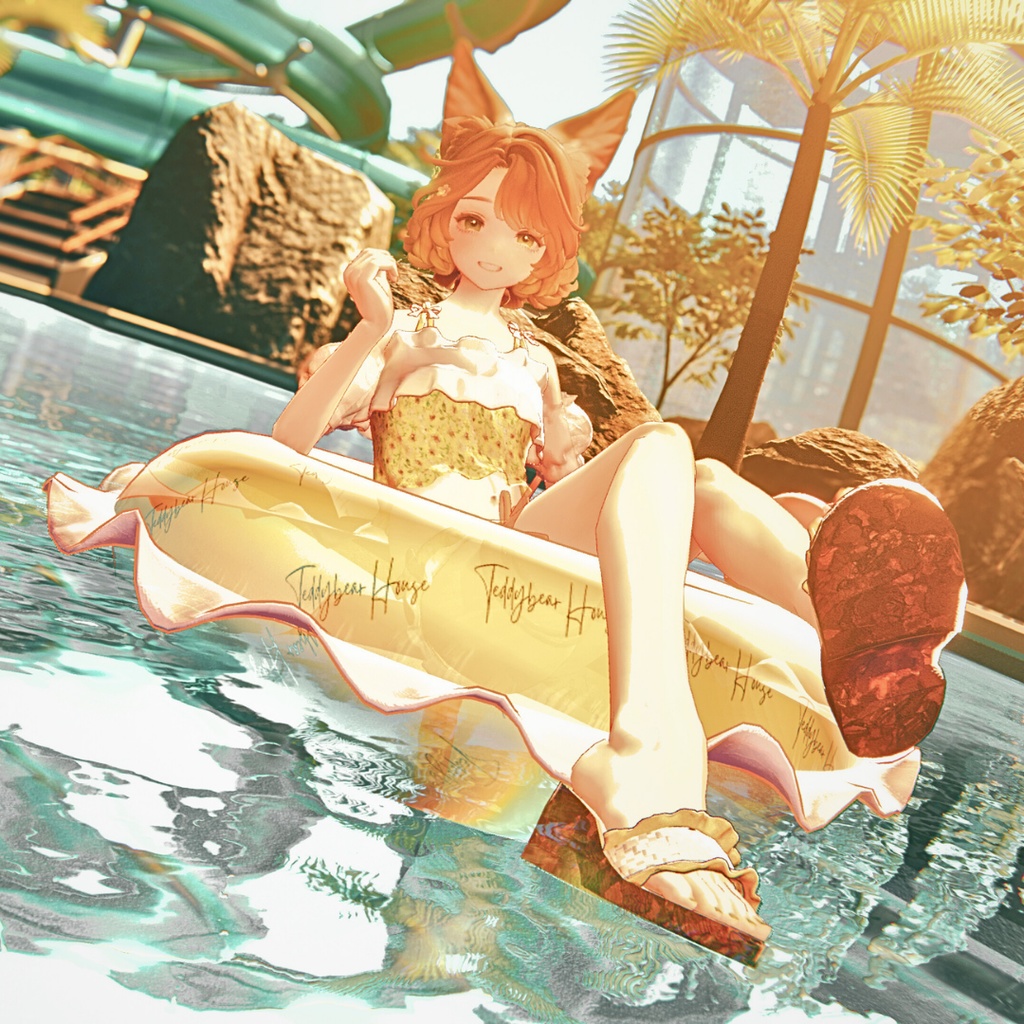 【撮影用3D小物】Teddybear swimring