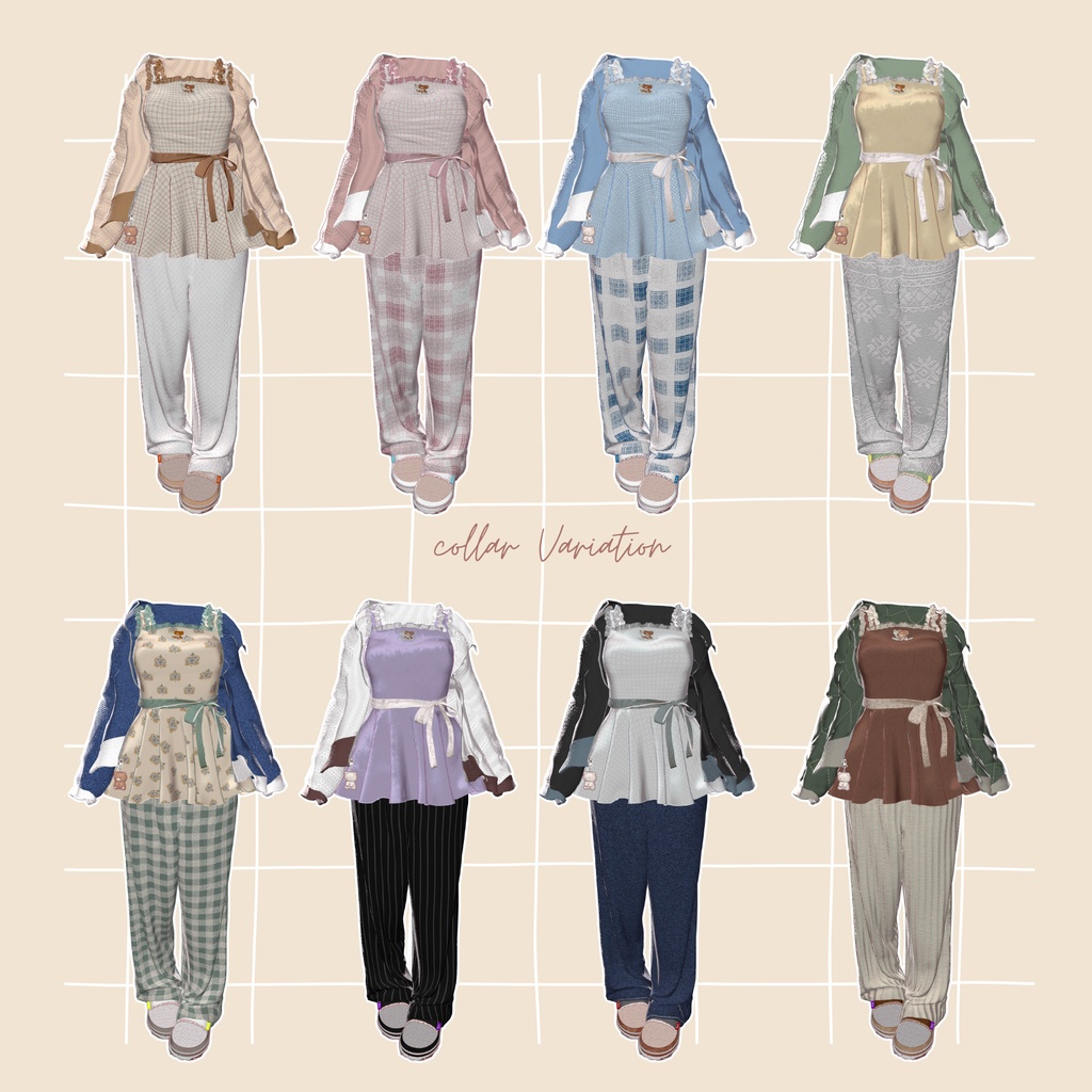 【複数アバター対応】Cuddly Sunday【3D衣装モデル】