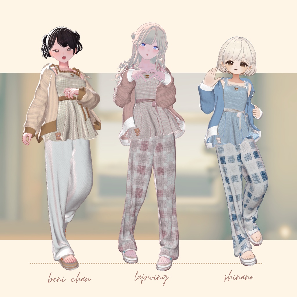 【複数アバター対応】Cuddly Sunday【3D衣装モデル】