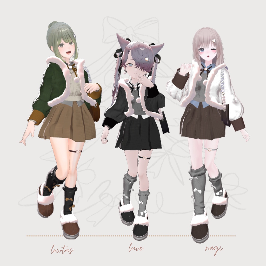 【複数アバター対応】snowbell class【3D衣装モデル】