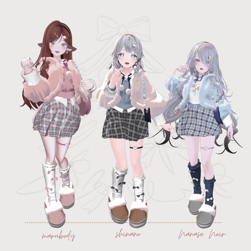 【複数アバター対応】snowbell class【3D衣装モデル】