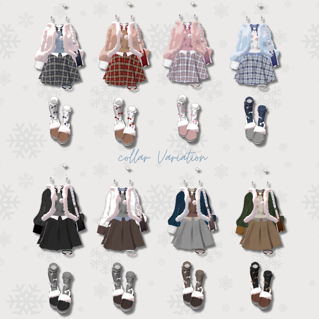 【複数アバター対応】snowbell class【3D衣装モデル】