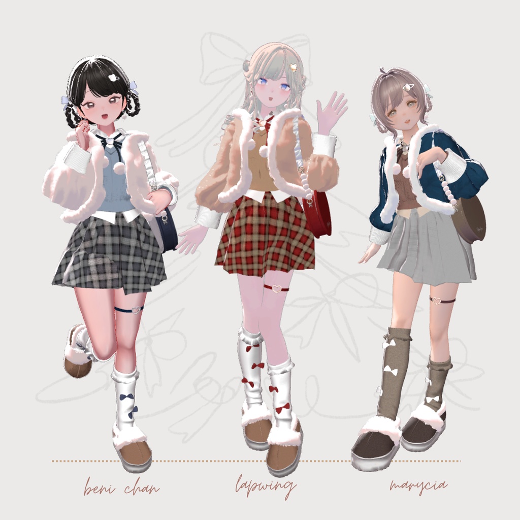 【複数アバター対応】snowbell class【3D衣装モデル】