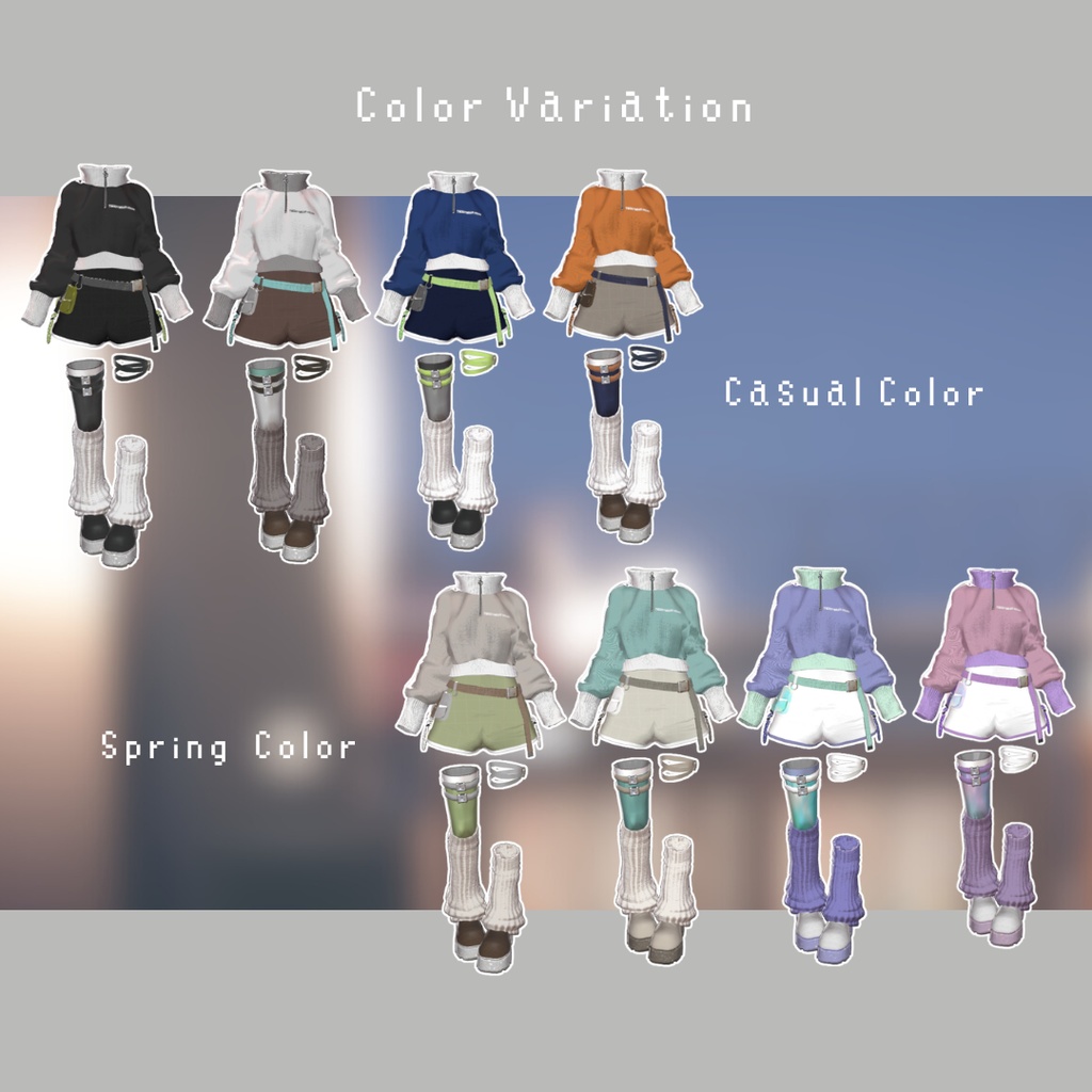 【複数アバター対応】NEOLITH【3D衣装モデル】