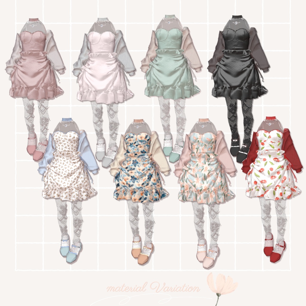 【複数アバター対応】milky prima【3D衣装モデル】