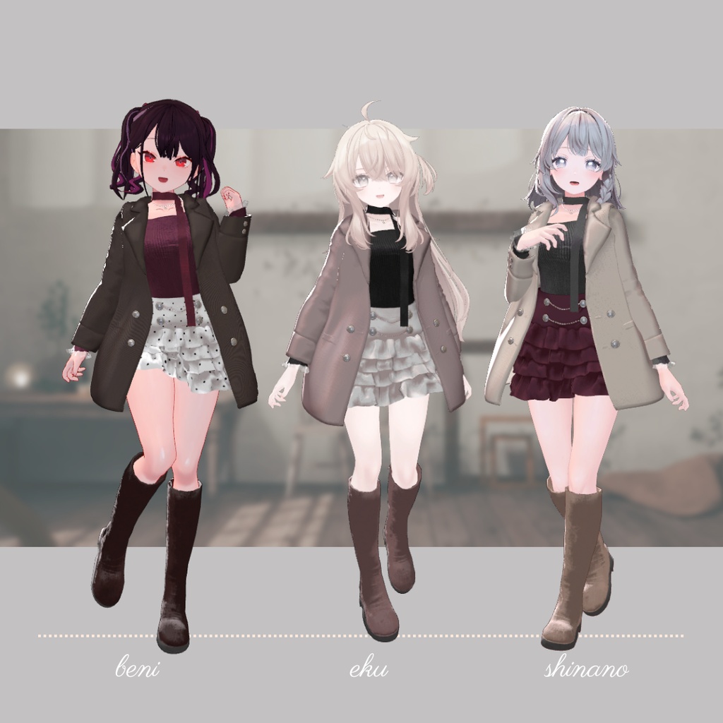 【複数アバター対応】mood haze【3D衣装モデル】