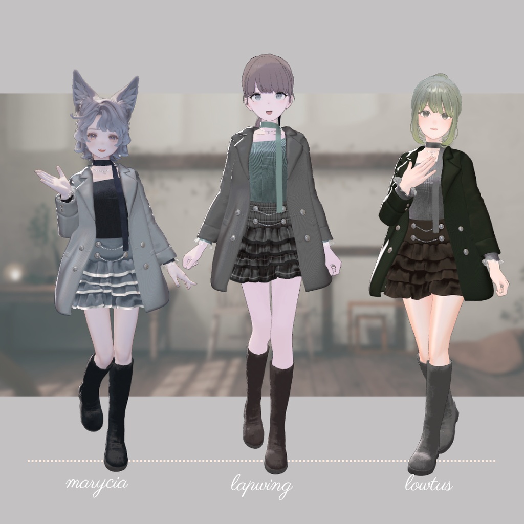 【複数アバター対応】mood haze【3D衣装モデル】