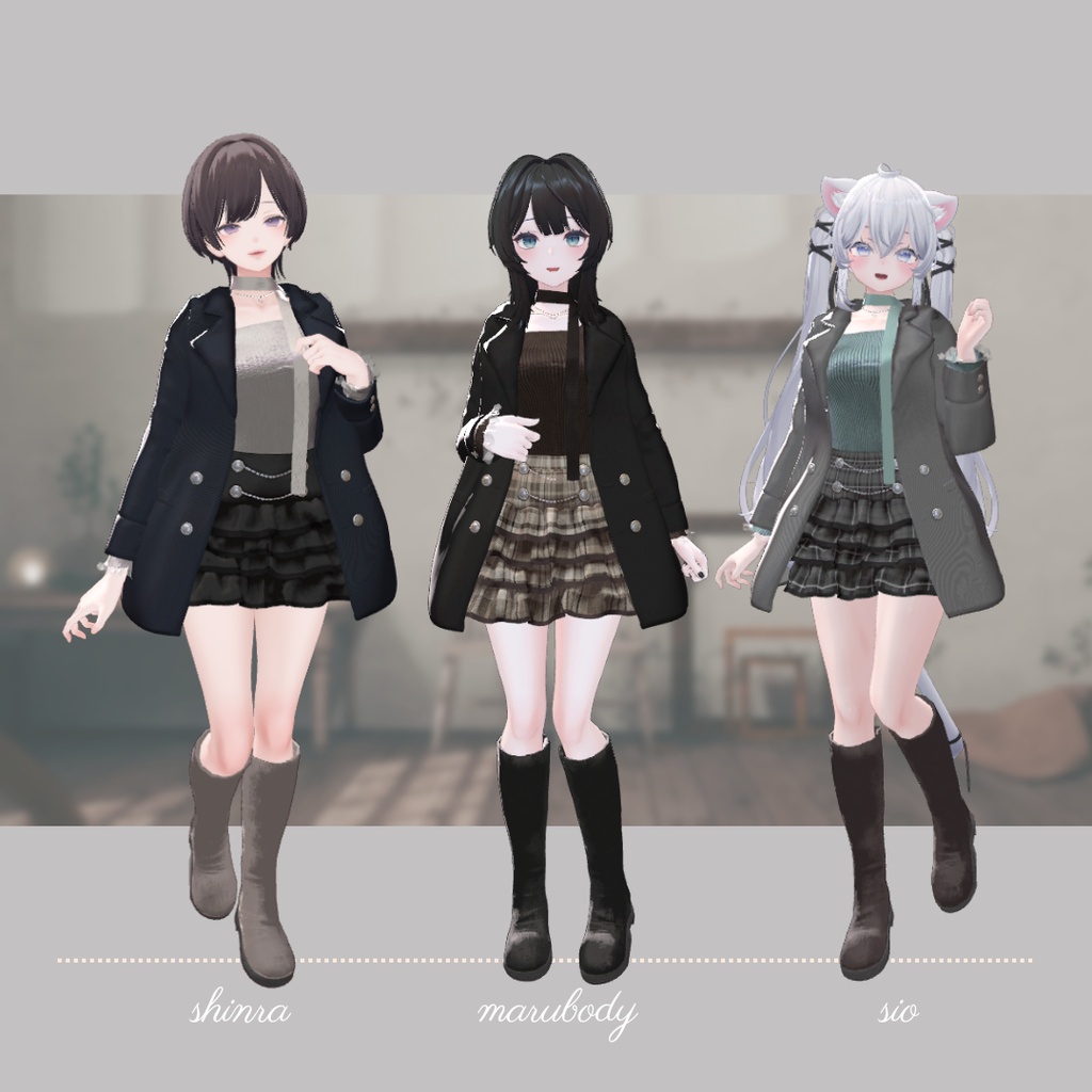 【複数アバター対応】mood haze【3D衣装モデル】