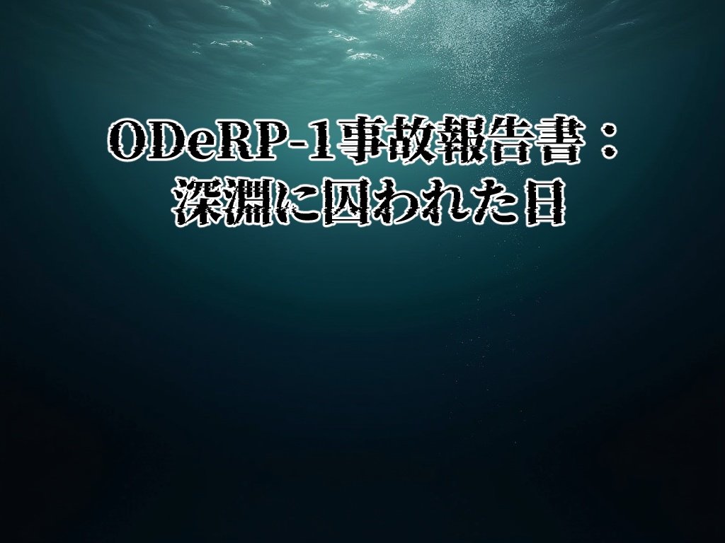 新クトゥルフ神話TRPGシナリオ「ODeRP-1事故報告書：深淵に囚われた日」