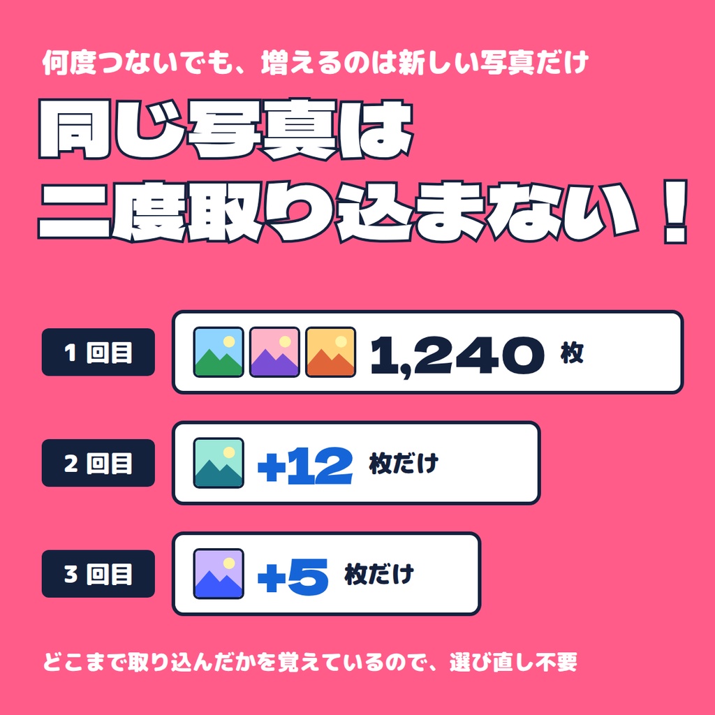 【発売記念500円】とりこみばこ ― 写真も、録音も、ファイルも。iPhone のデータ取り込みはこれ一本