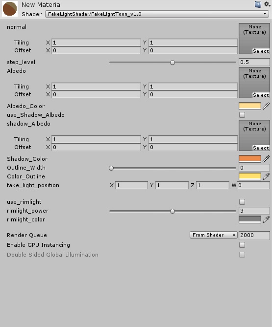 FakeLightToonShader