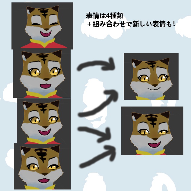 VRChat想定 ケモノアバター 『トラコ』